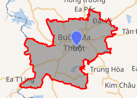 bản đồ thành phố Buôn Ma Thuột Đắk Lắk