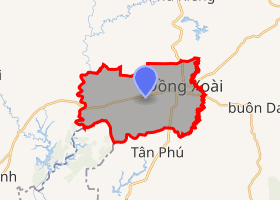 bản đồ thành phố Đồng Xoài Bình Phước