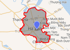 bản đồ thành phố Hà Tĩnh Hà Tĩnh