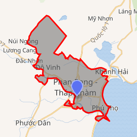 bản đồ thành phố Phan Rang - Tháp Chàm Ninh Thuận