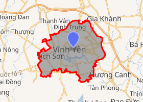 bản đồ thành phố Vĩnh Yên Vĩnh Phúc