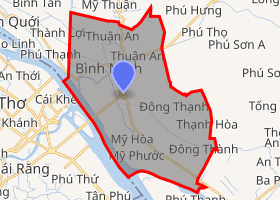 bản đồ thị xã Bình Minh Vĩnh Long