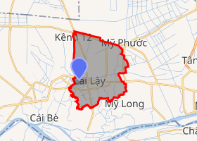 bản đồ thị xã Cai Lậy Tiền Giang