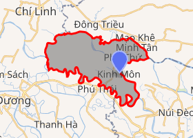 bản đồ thị xã Kinh Môn Hải Dương