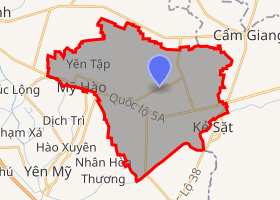 bản đồ thị xã Mỹ Hào Hưng Yên