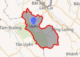 bản đồ thị xã Sa Pa Lào Cai