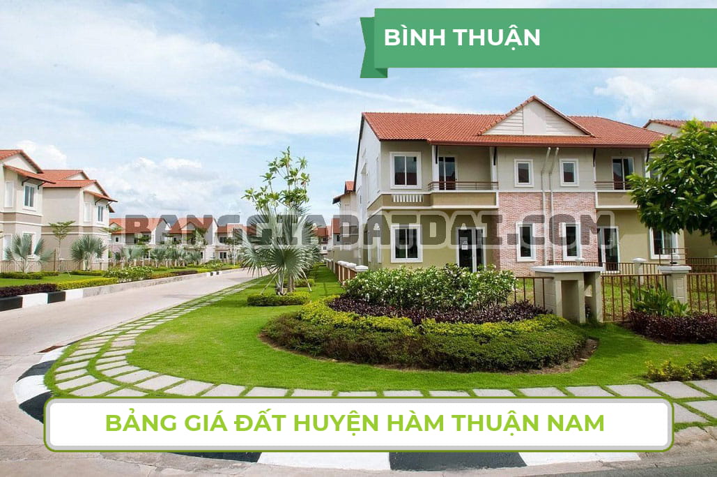 Bảng giá đất huyện Hàm Thuận Nam tỉnh Bình Thuận mới nhất năm 2024