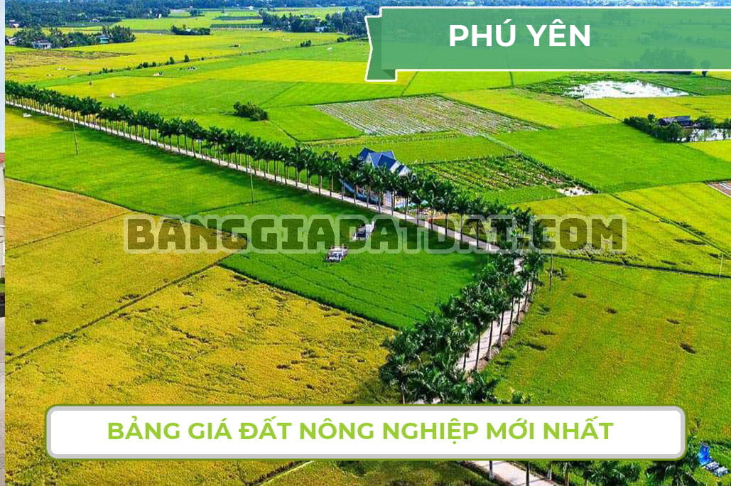 Bảng giá đất nông nghiệp Phú Yên mới nhất năm 2022